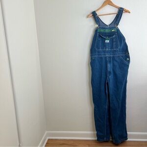 Vintage Liberty Men's Blue Cotton Straight Bib Carpenter Overalls Size 36 x 30